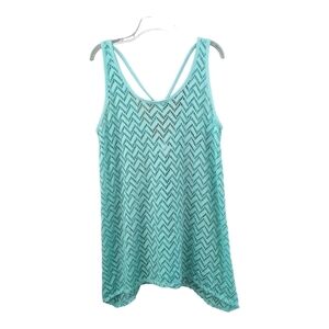 Bongo teal peek a boo swim cover up Size XL EUC